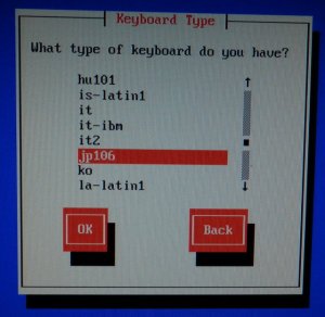 キーボードの選択